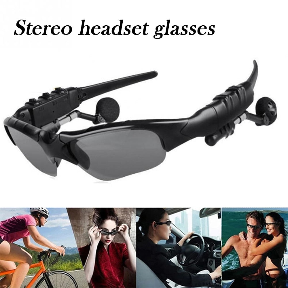 Auriculares estéreo inalámbricos con micrófono, gafas polarizadas, gafas de sol para conducir, deportes de ciclismo, auriculares con reducción de ruido