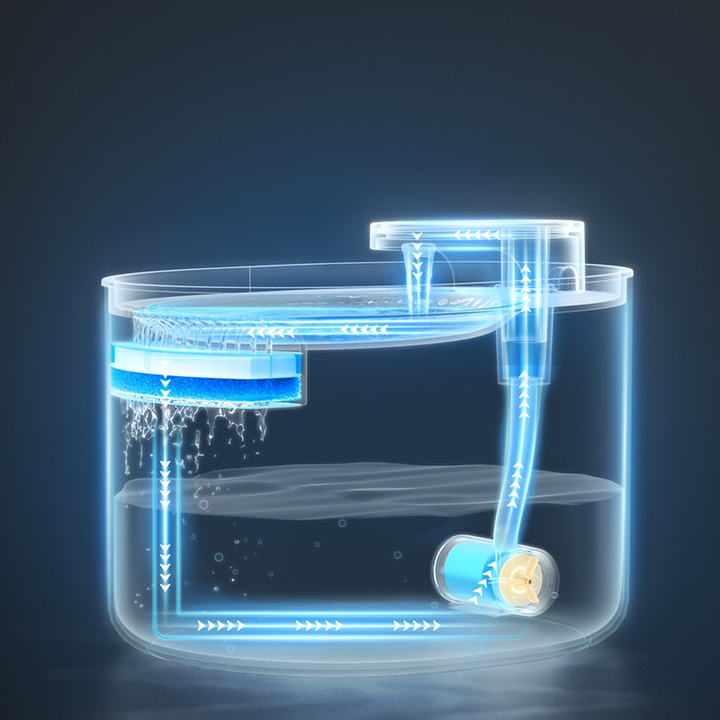 Fuente de agua automática para gatos de 3L con luz LED, alimentador de agua silencioso