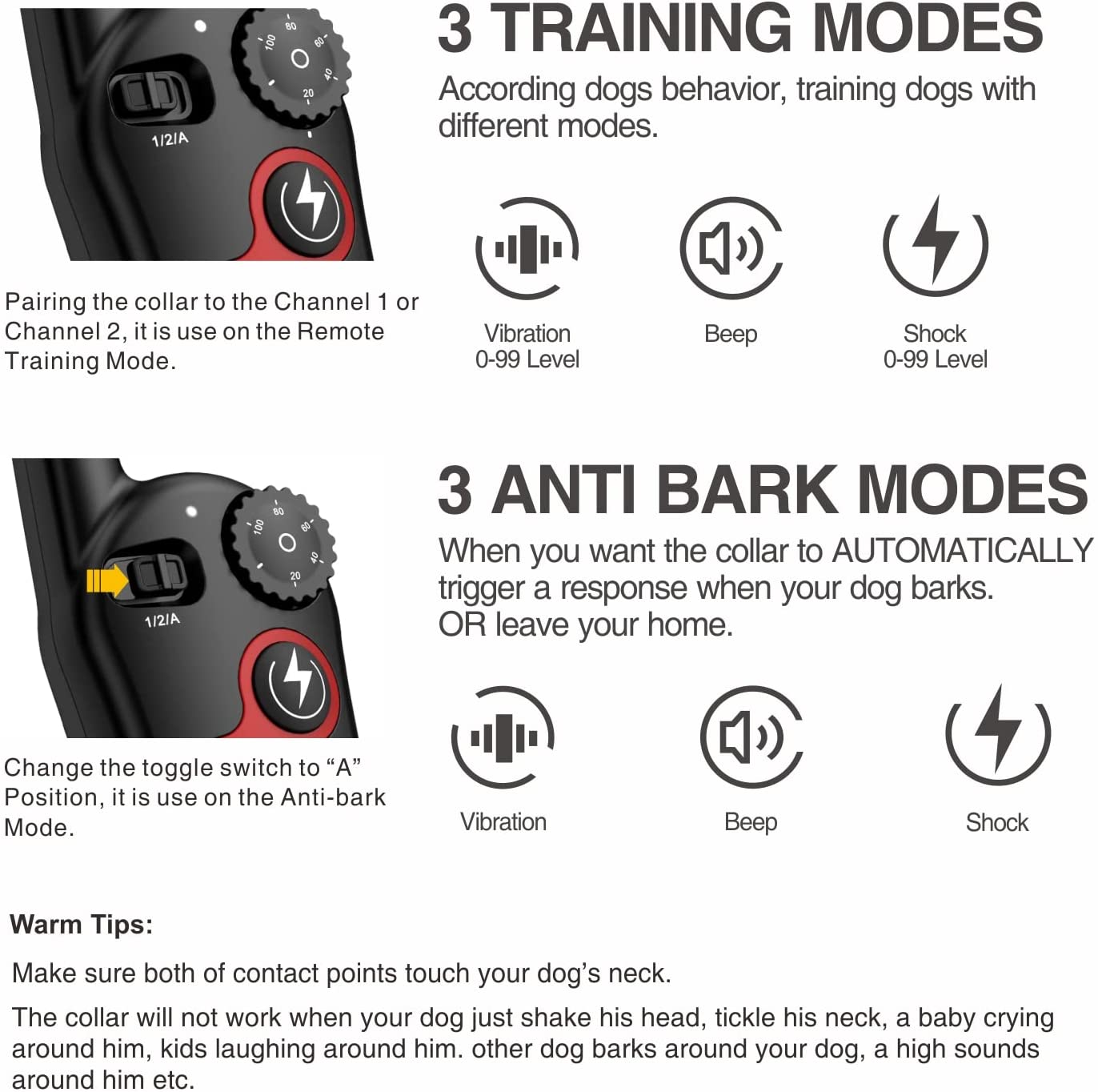 Collar de entrenamiento para perros, Control remoto eléctrico