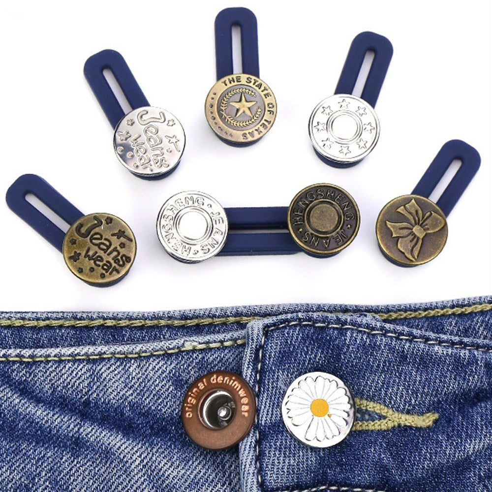 Extensores mágicos de botones de Metal, duplica la vida de tu ropa, para reparar pantalones vaqueros, camisas, chaquetas
