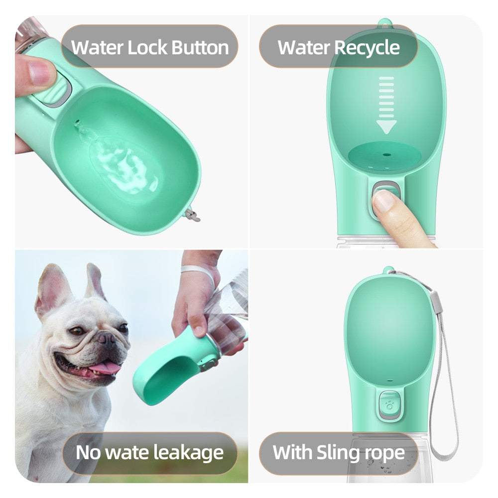 Botella de agua portátil para perros pequeños y grandes