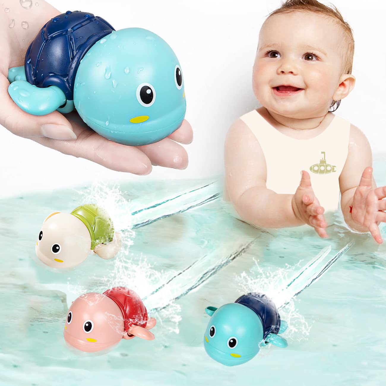 Juguetes de baño para bebé, para jugar en el agua
